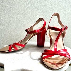 Franco Sarto Red Strappy Heeled Sandal
